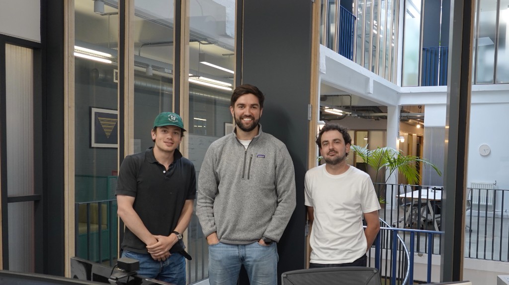 Scott Gray, Joe Schindler, and Josh Boddy at the Capturra office